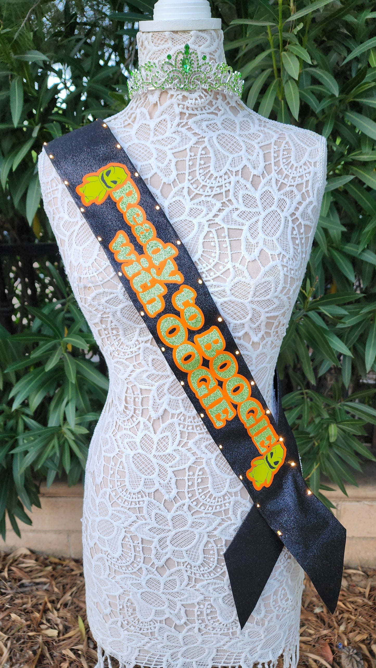 Green Boogie Light Up Birthday Sash | Birthday Party Sash, Halloween Birthday Accessory