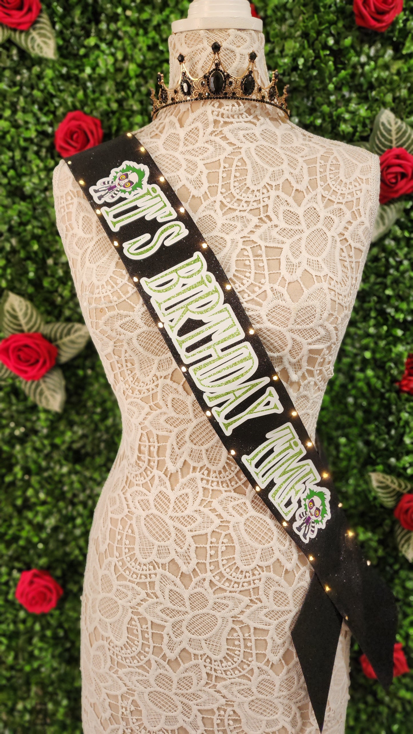 Beetle Phantom Light-Up Birthday Sash | Birthday Party Sash, Halloween Birthday Accessory