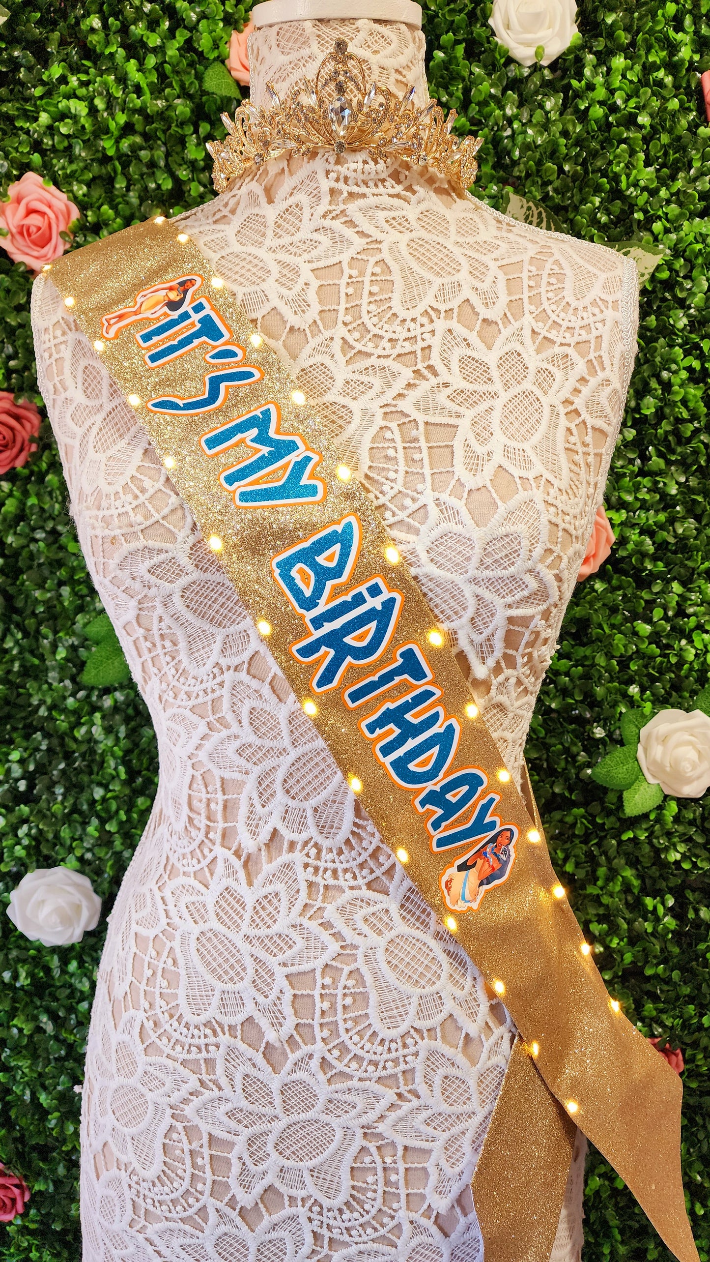 Native American Princess Light-Up Birthday Sash | Light Up Birthday Celebration LED Party Accessory