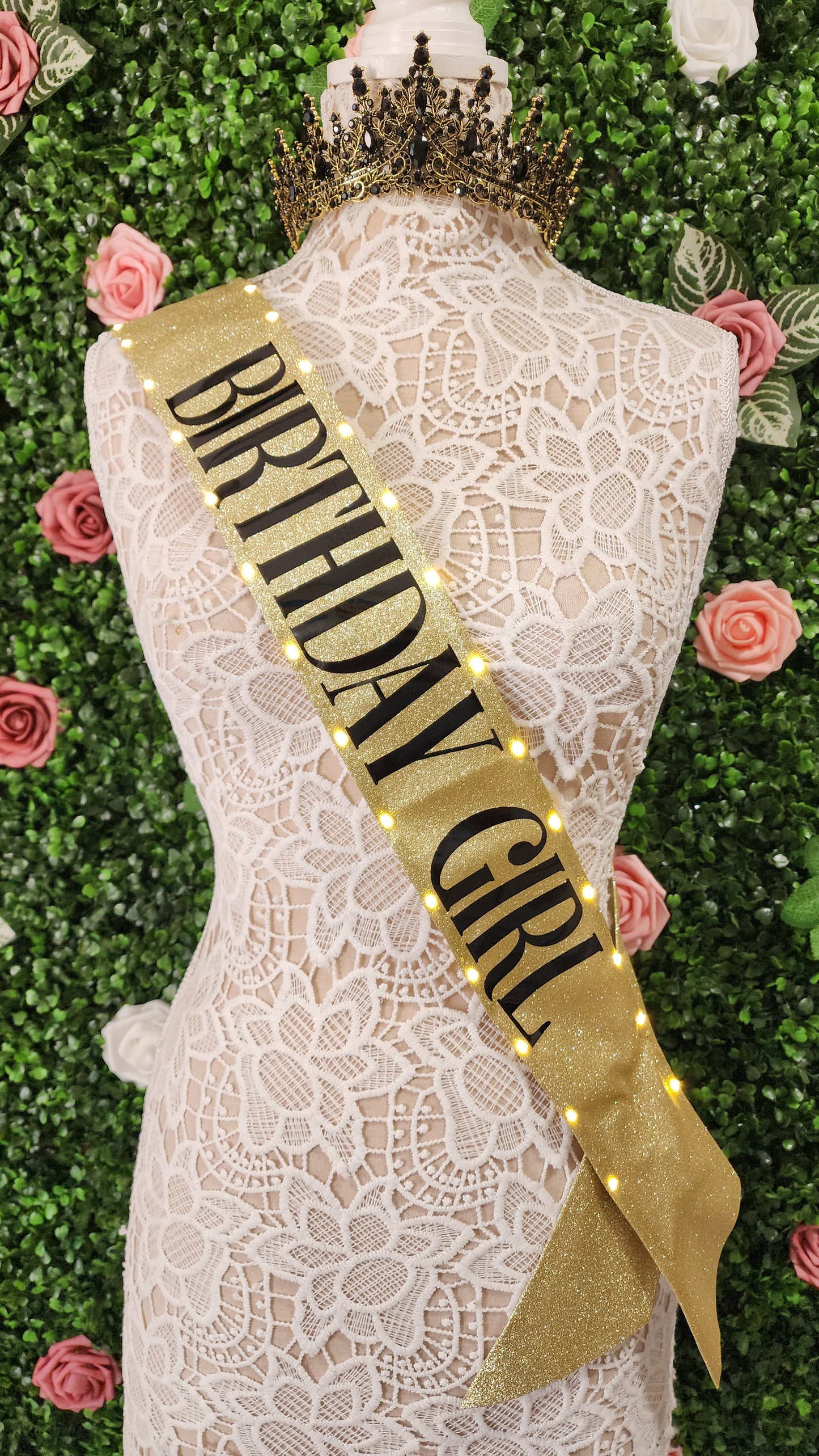 BIRTHDAY GIRL Light Up Birthday Sash | Light Up Birthday Celebration LED Party Accessory