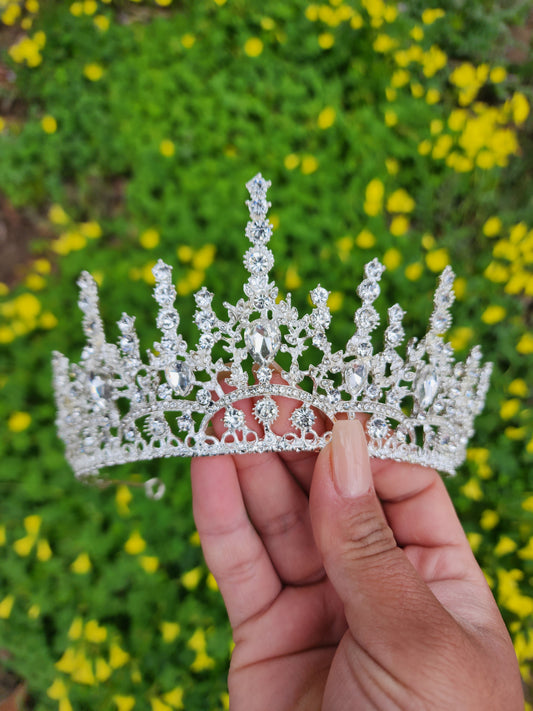 Silver Tiara with Silver Rhinestones (201)