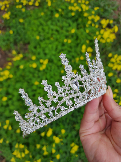 Silver Tiara with Silver Rhinestones (201)