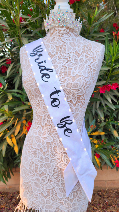 "Bride to Be" Light-Up Sash