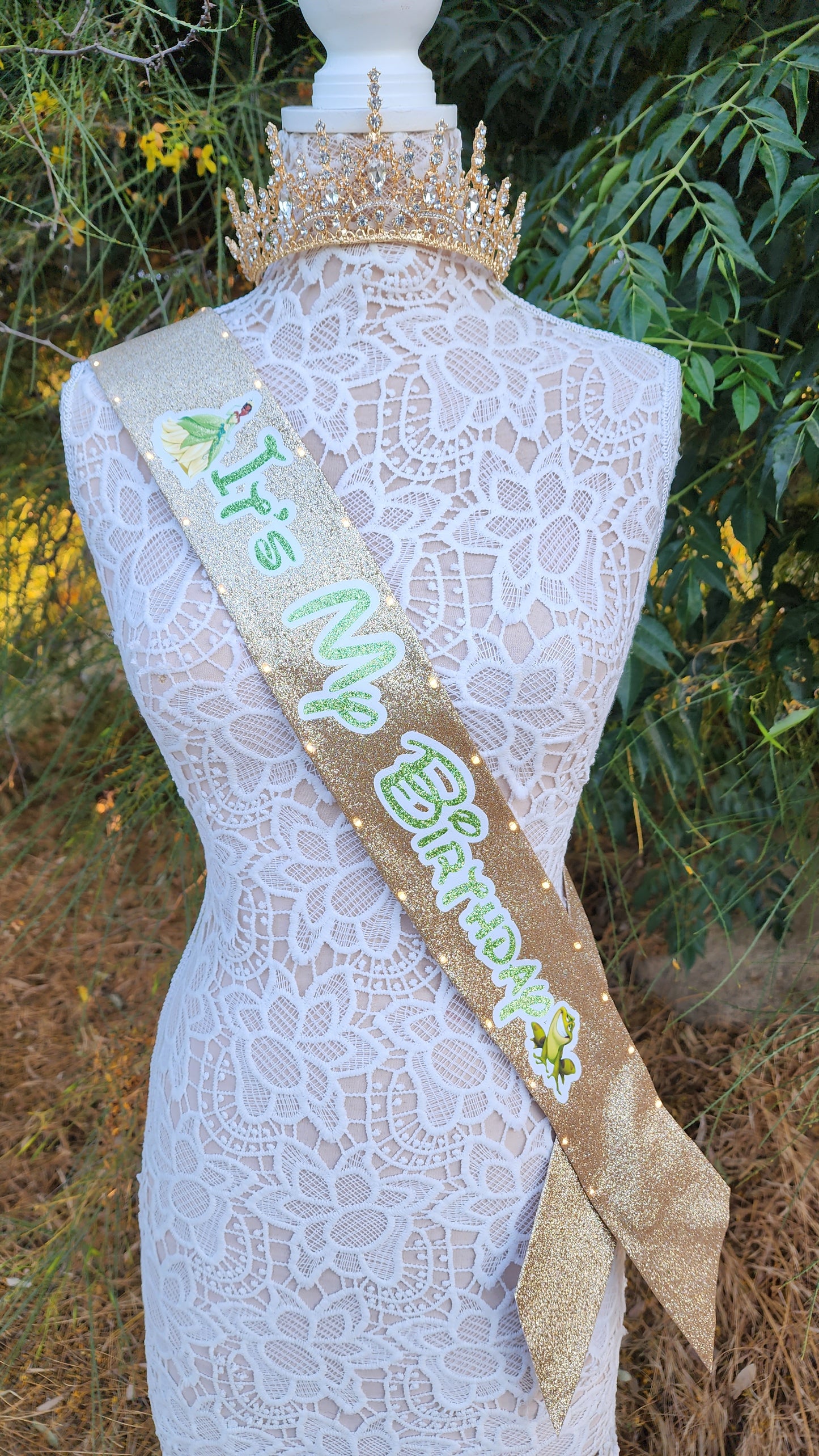 Beignet Princess Light Up Birthday Sash