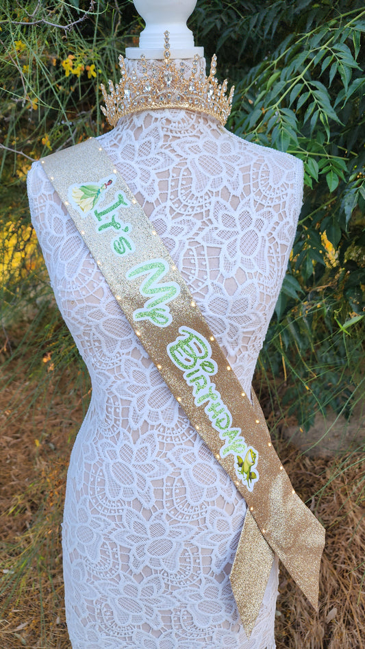 Beignet Princess Light Up Birthday Sash