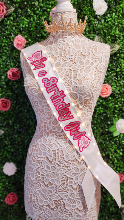 Plastic And Fantastic "I'm a Birthday Girl" Light-Up Sash