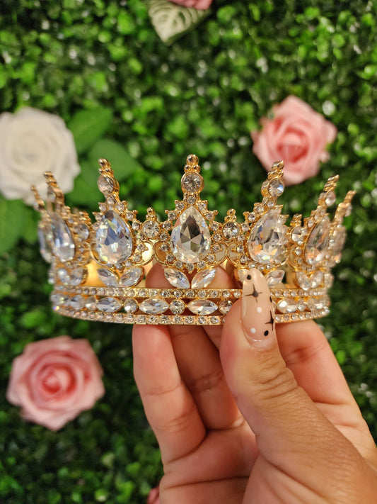 Gold Crown with Silver Rhinestones (83)