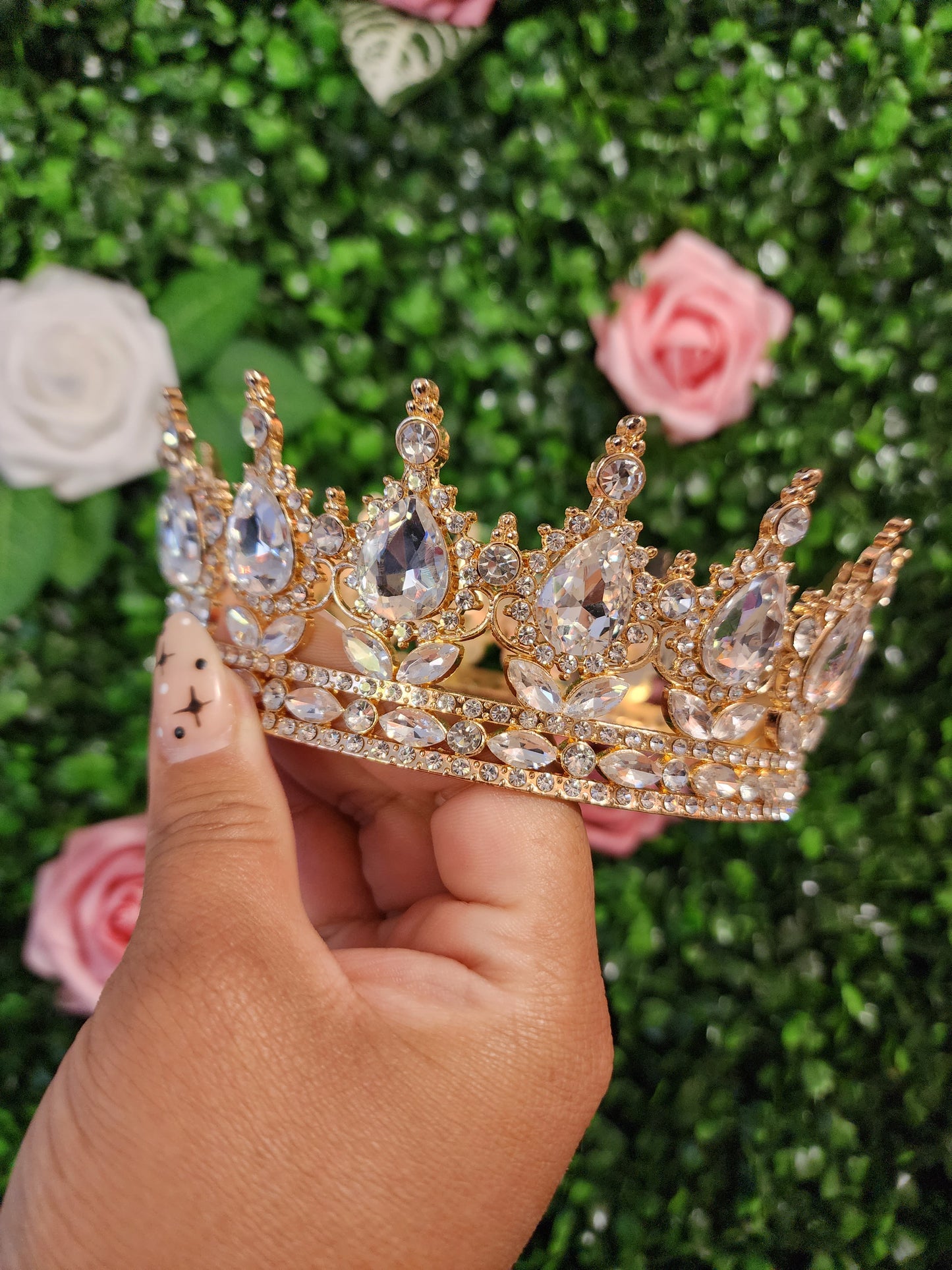 Gold Crown with Silver Rhinestones (83)