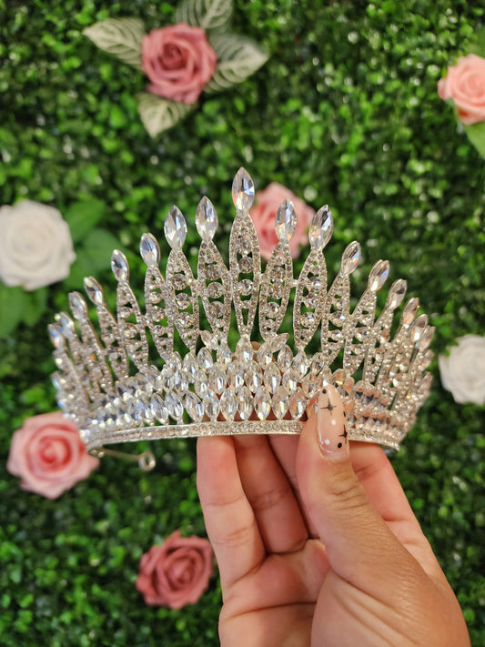 Silver Tiara with Silver Rhinestones (241)