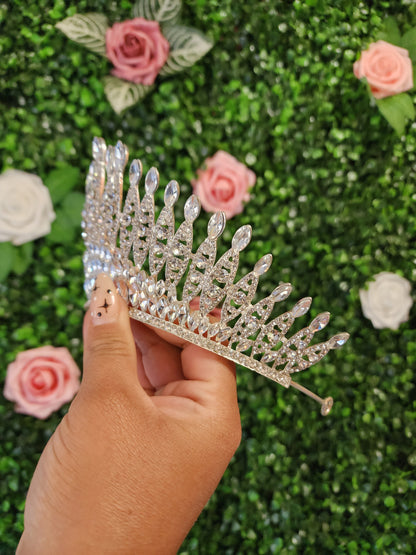 Silver Tiara with Silver Rhinestones (241)