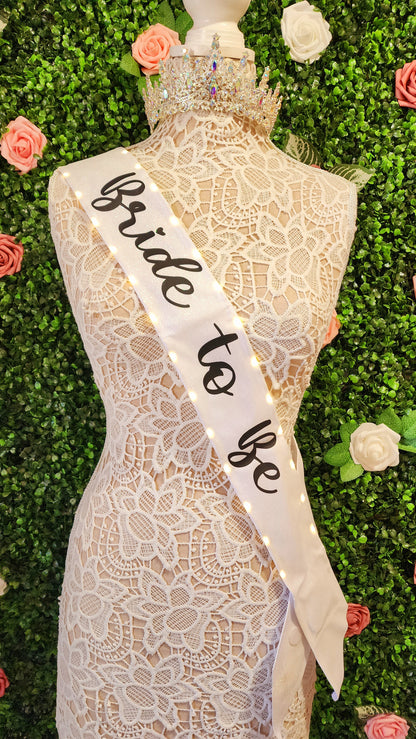 "Bride to Be" Light-Up Sash | Light Up Celebration LED Party Accessory