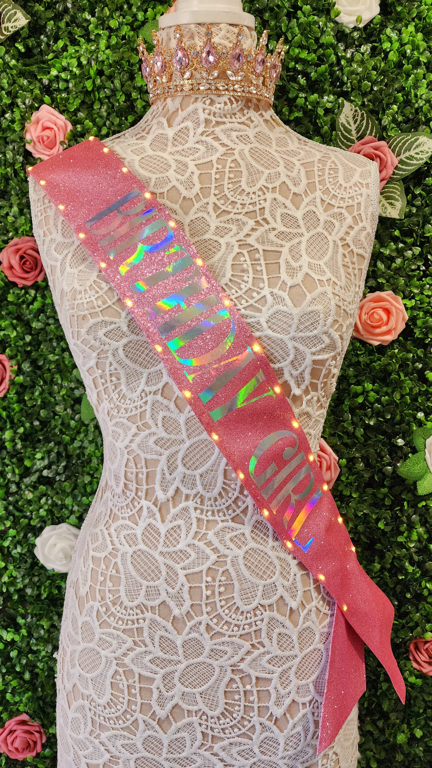 "Birthday Girl" Light-Up Sash| Gold | Pink | Silver