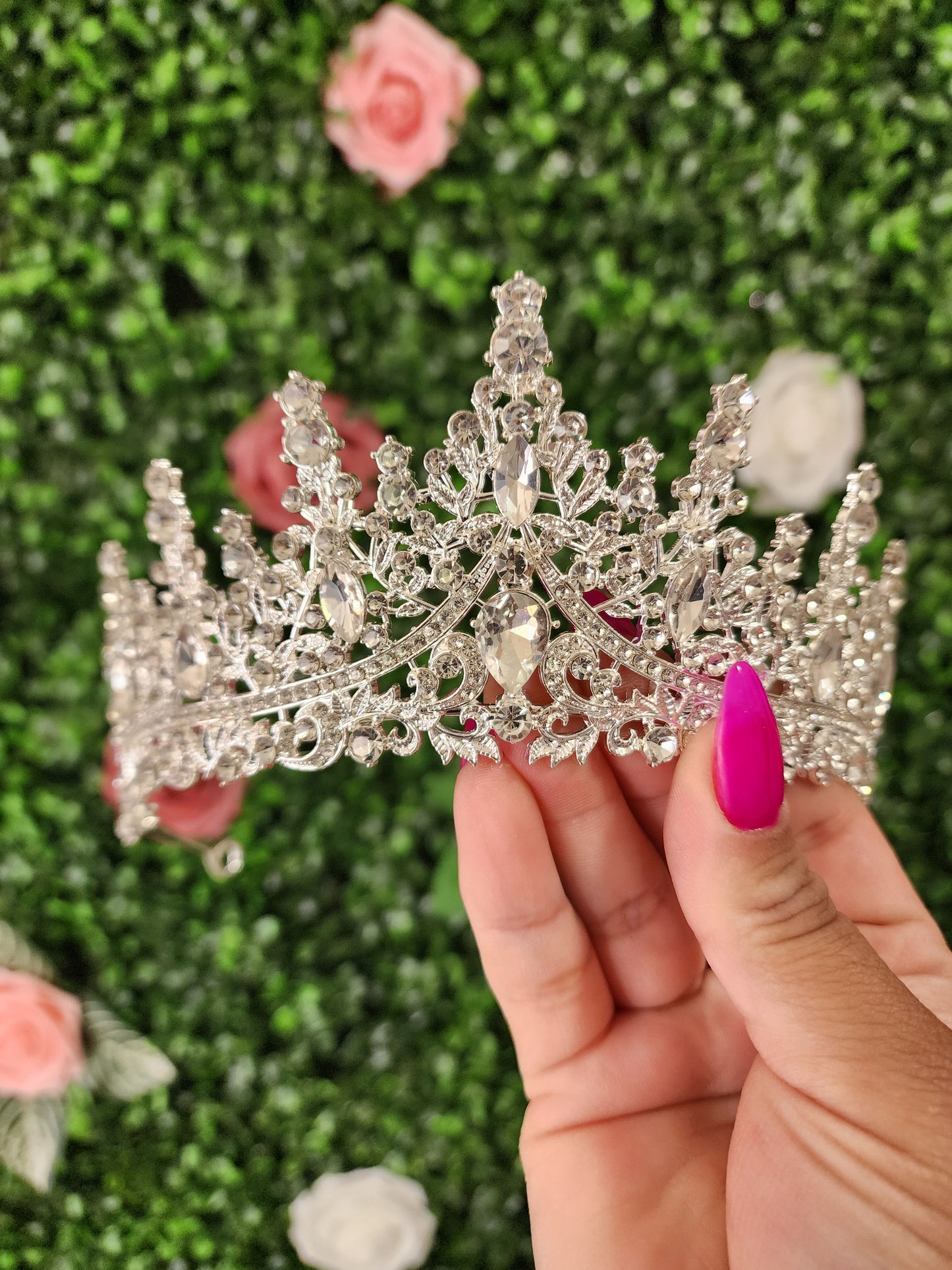 Silver Tiara with Silver Rhinestones (131)