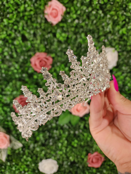 Silver Tiara with Silver Rhinestones (131)