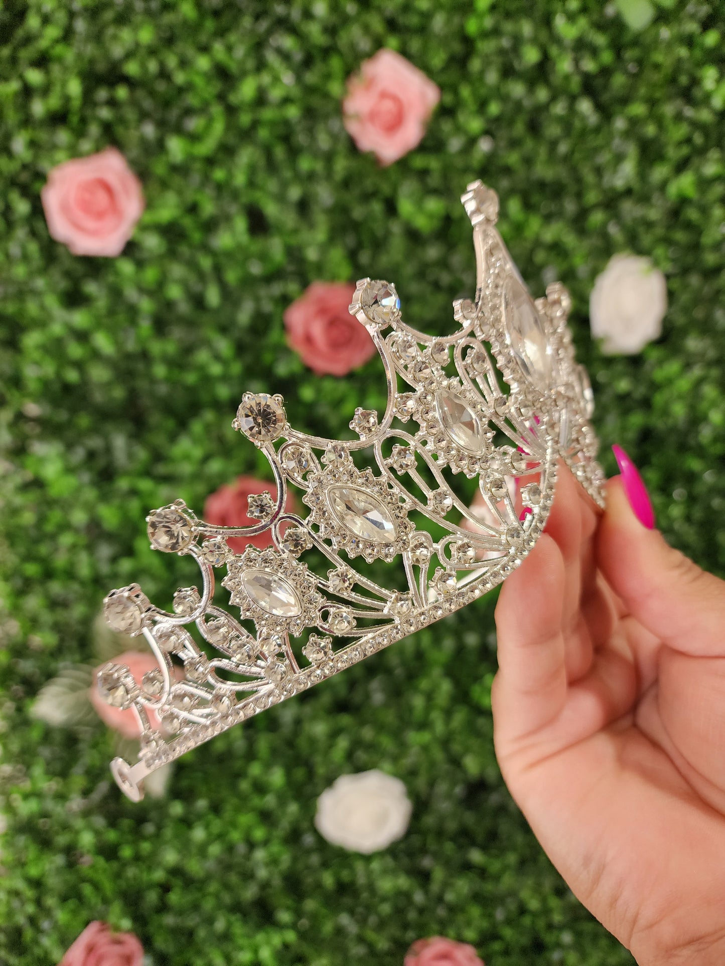 Silver Tiara with Silver Rhinestones (37)