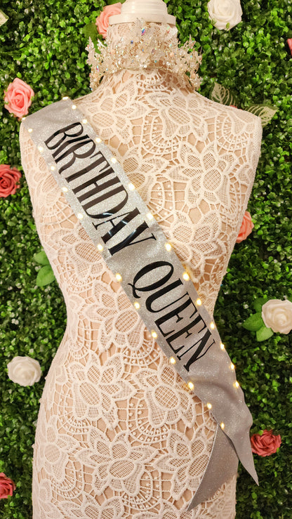 "Birthday Queen" Light-Up Sash