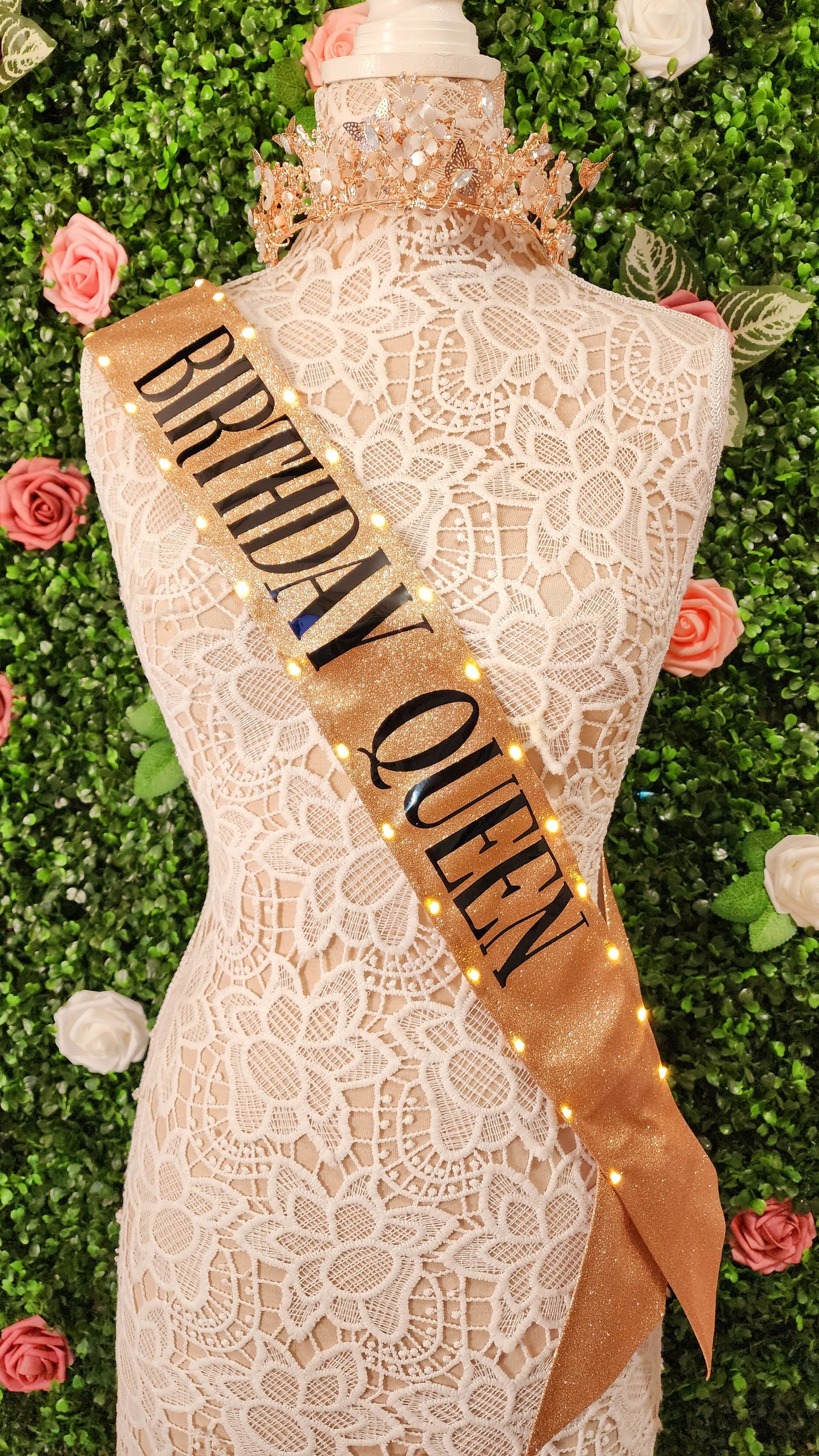 "Birthday Queen" Light-Up Sash