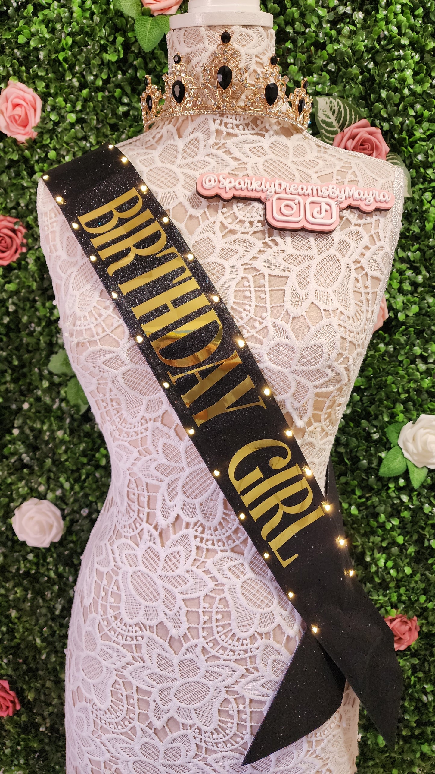 BIRTHDAY GIRL Light Up Birthday Sash | Light Up Birthday Celebration LED Party Accessory