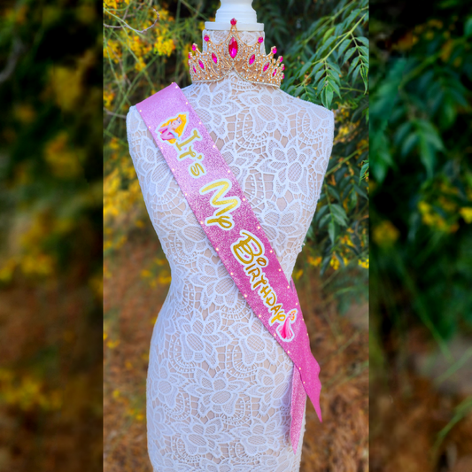 Dreamy Princess Light Up Birthday Sash | Light Up Birthday Celebration LED Party Accessory