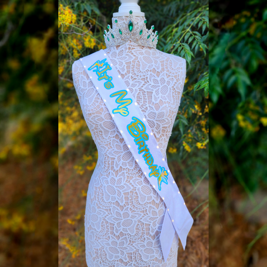Pixie Dust Fairy Light Up Birthday Sash | Light Up Birthday Celebration LED Party Accessory