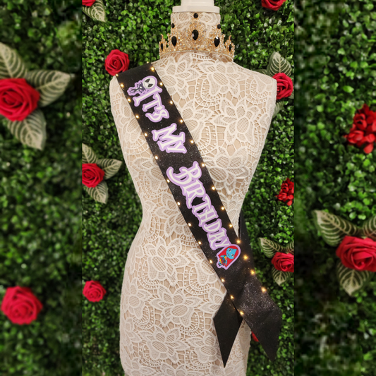 NBC Light Up Birthday Sash | Birthday Party Sash, Halloween Birthday Accessory