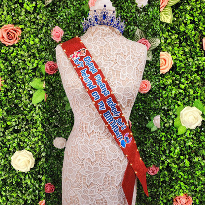 Ohana Light-Up Birthday Sash | Light Up Birthday Celebration LED Party Accessory