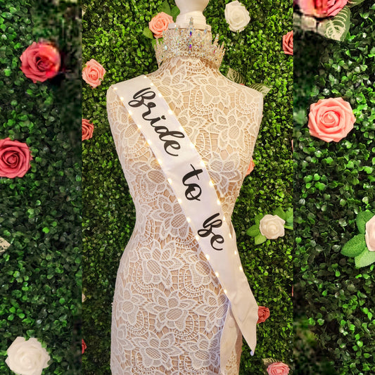 "Bride to Be" Light-Up Sash | Light Up Celebration LED Party Accessory