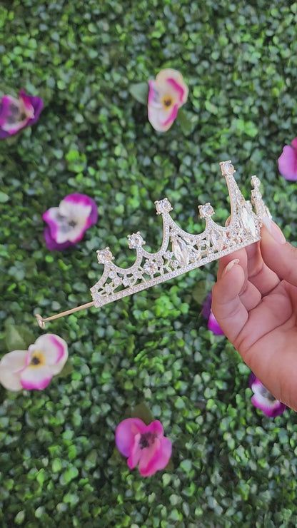 Silver Tiara with Silver Rhinestones (183)