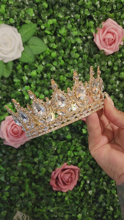 Gold Crown with Silver Rhinestones (83)