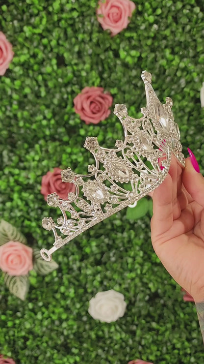 Silver Tiara with Silver Rhinestones (37)